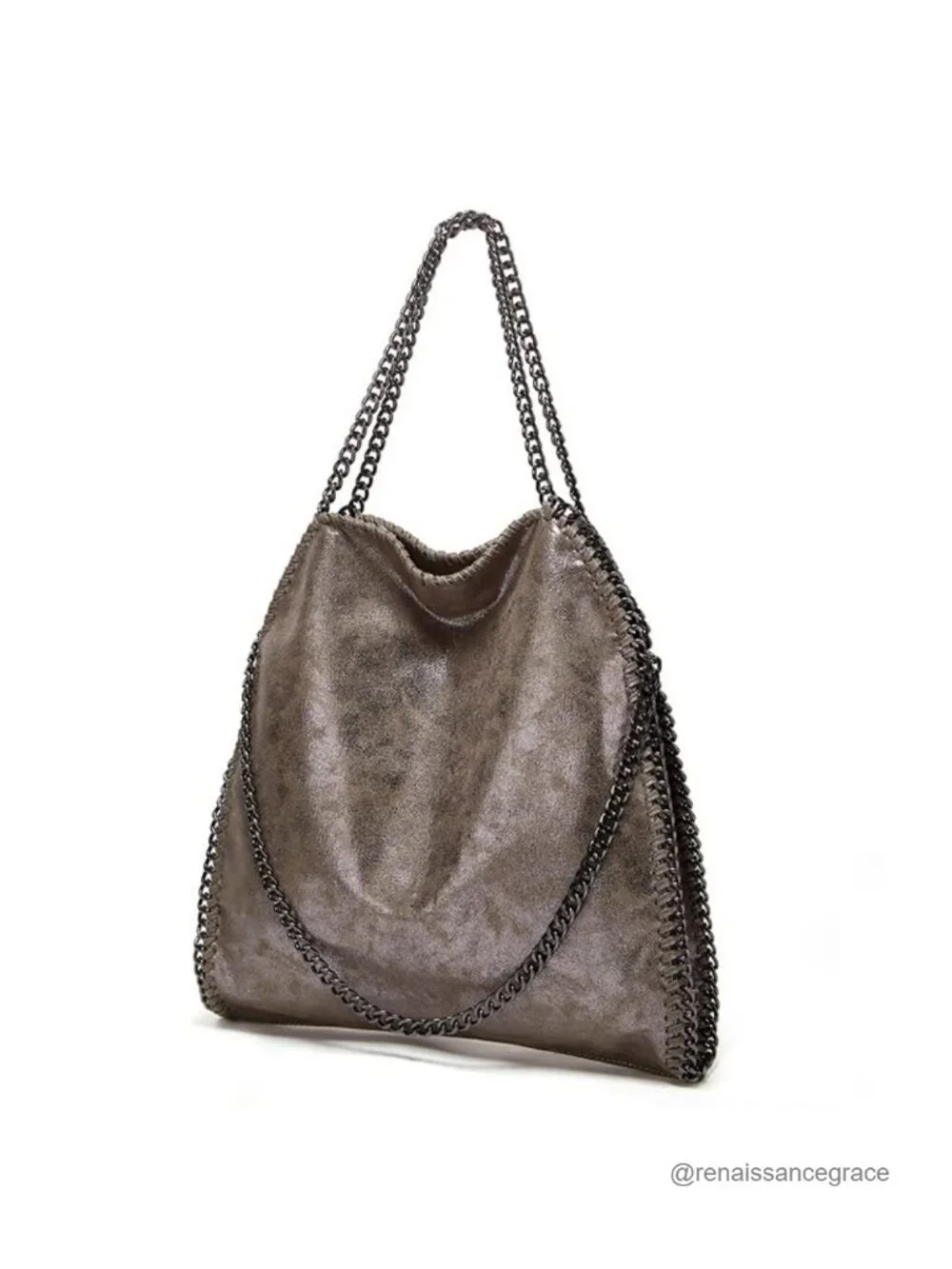 Faux Leather Hobo Shoulder Bag Women Crossbody Chain Large Handbag